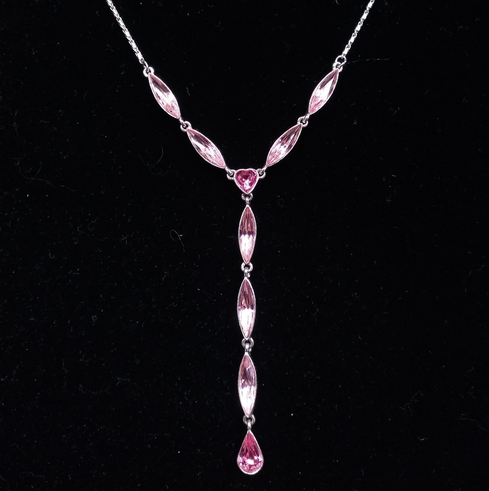 Authentic Givenchy pink gemstone necklace